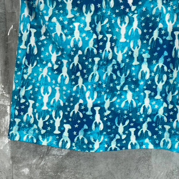 Karen Scott Women's Aqua Oasis Lobster Love Printed V-Neck Short-Sleeve Top SZXS - Picture 7 of 11